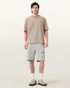 Allsaints Xander Flocked Logo Oversized T-shirt In Brown