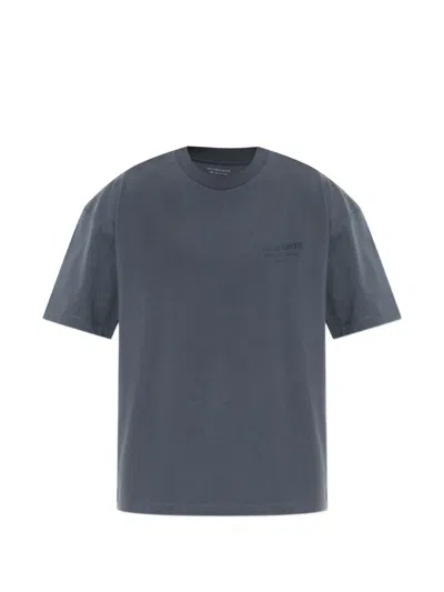 Allsaints Xander Flocked-logo T-shirt In Blue