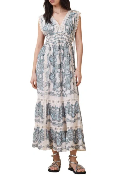 ALLSAINTS ALLSAINTS XANTHE PRINT LACE TIERED MAXI DRESS