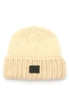 Allsaints Yarn Mix Knit Beanie In Sand Beige