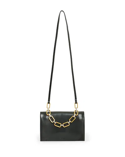 Allsaints Womens  Yua Leather Clutch Bag In Black