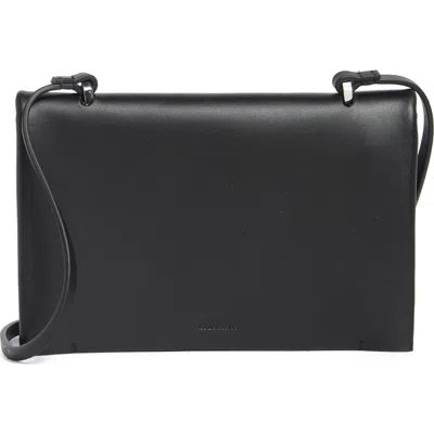 Allsaints Yua Leather Clutch In Black
