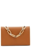 Allsaints Leather Yua Clutch Bag In Desert Tan