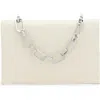Allsaints Yua Leather Clutch In Desert White