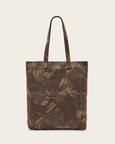 Allsaints Yuto Camo Tote Bag In Camo Green