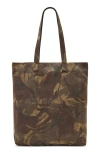 Allsaints Yuto Deadstock Canvas Tote Bag In Camo Green