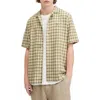 Allsaints Zeke Plaid Cotton Button-up Shirt In Light Khaki