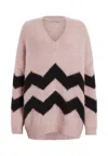 Allsaints Ziggi Alpaca-blend Sweater In Pink