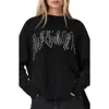 Allsaints Zinc Crewneck Sweater In Black