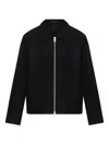 Allsaints Celeste Crop Boiled Wool Jacket In Black