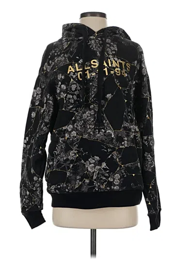 Pre-owned Allsaints Zip Up Hoodie In Black