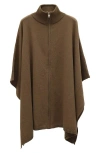 Allsaints Zip-up Poncho In Brown