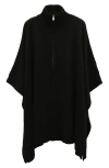 Allsaints Zip-up Poncho In Black