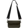 Allsaints Womens Military Green Zoe Logo-debossed Leather Cross-body Bag