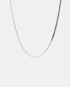 Allsaints Zoe Sterling Silver Box Chain Necklace In Warm Silver/black
