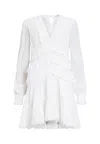 Allsaints Zora Long Sleeve Minidress In White