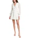 Allsaints Zora Long Sleeve Minidress In White