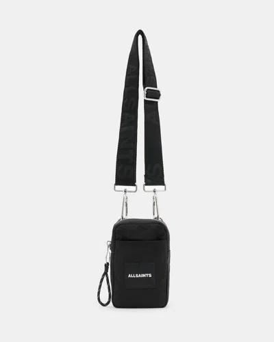 Allsaints Zumo Recycled Phone Pouch In Black