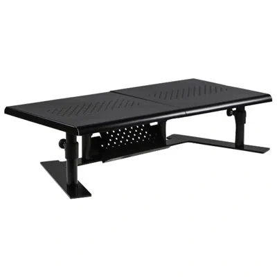 Allsop Art Ergotwin Height Adjustable Universal 2 Screen Monitor Stand In Black