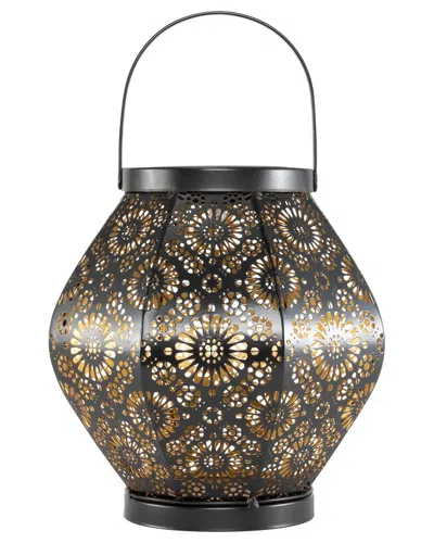 Allsop Home & Garden Daisy Punched Metal 7.9in Solar Lantern