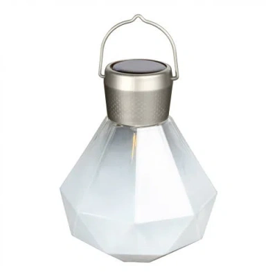 Allsop Home & Garden Gem Solar Lantern Handblown Glass In White