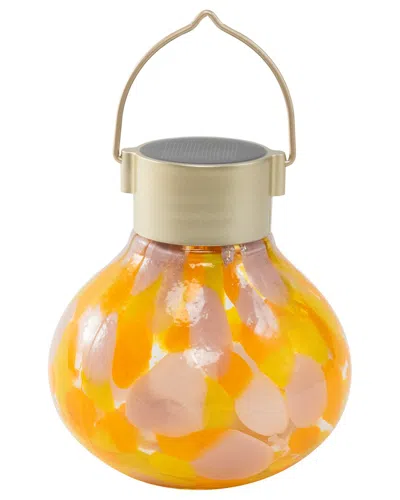 Allsop Home & Garden Solar Glass 5in Tea Lantern In Orange