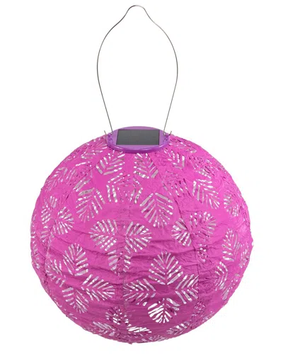 Allsop Home & Garden Stella Brights Geo Palm 12in Solar Lantern In Purple