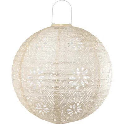 Allsop Home & Garden Stella Luxe Globe Boho Led Lantern In White