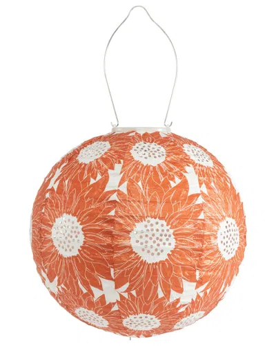 Allsop Home & Garden Stella Sunflower Print & Punch 12in Globe Solar Lantern