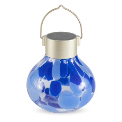 Allsop Home & Garden Tea Solar Lanterns Handblown Glass In Purple
