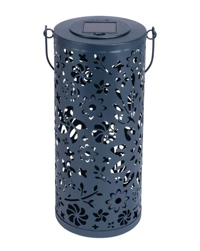 ALLSOP PUNCHED METAL SOLAR BLOOM LANTERN