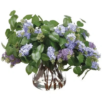 Allstate Floral Lilac In Glass Vase In Lavender