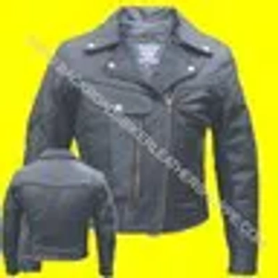 Pre-owned Allstate Leather Ladies Womens Leather Motorcycle Biker Jacket Coat Conceal Carry Pistol Pocket In Black