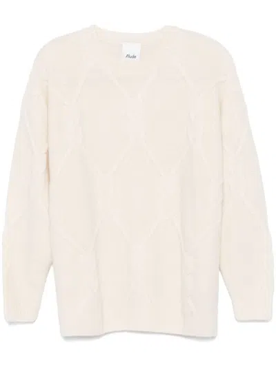 Allude 3d-knit Sweater In Neutrals