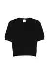Allude 라운드 넥 티셔츠 In Black