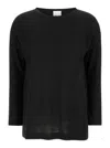 Allude Black Shirt With Boart Neckline In Black