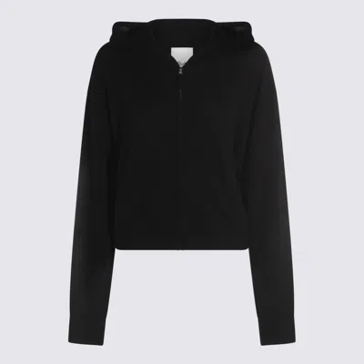ALLUDE BLACK WOOL SWEATSHIRT