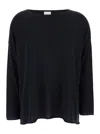Allude Blue Pullover With Boart Neckline In Blue