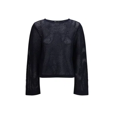 Allude Blue Fleece Wool Sweatshirt