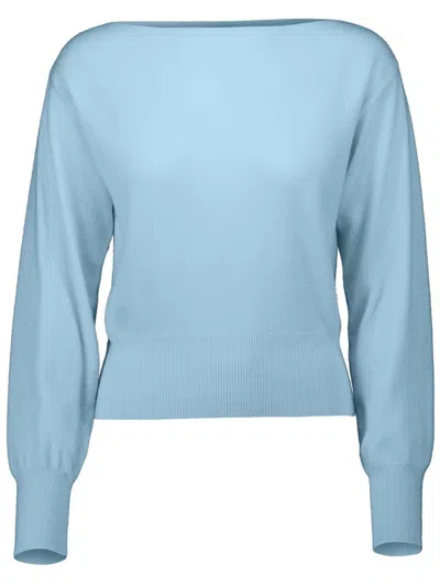 Allude Boat-neck Jumper In Blue