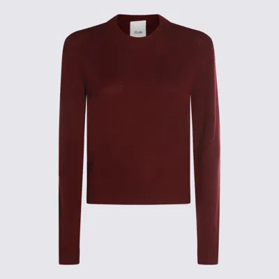 ALLUDE BORDEAUX CASHMERE KNITWEAR