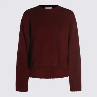 ALLUDE BORDEAUX WOOL KNITWEAR