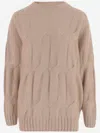 Allude Cashmere And Silk Cable Knit Sweater In Neutral