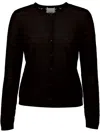 Allude Button-down Cardigan In Black