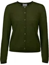 Allude Button-down Cardigan In Green