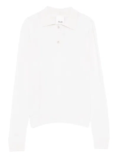 Allude Button-fastening Polo Shirt In White