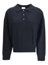 Allude Button-fastening Polo Top In Blue