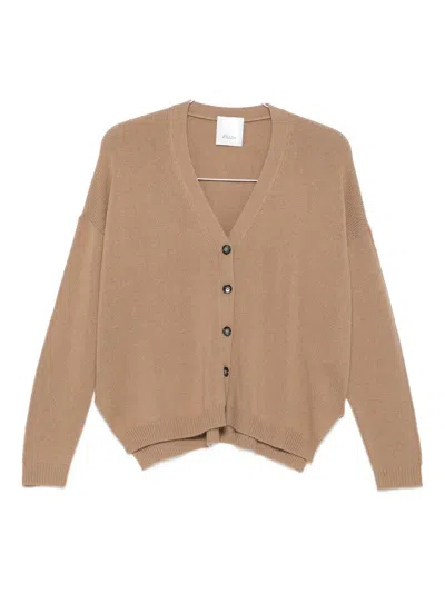 Allude Button-front Cashmere Cardigan In Neutral