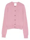 Allude Button-front Cashmere Cardigan In Pink