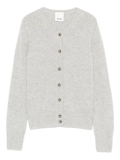 Allude Button-up Cardigan In Gray